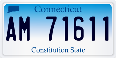CT license plate AM71611