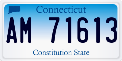 CT license plate AM71613