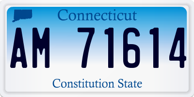 CT license plate AM71614