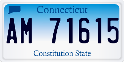 CT license plate AM71615