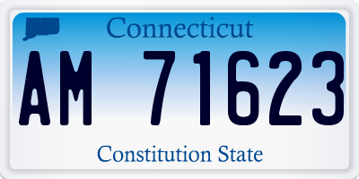CT license plate AM71623