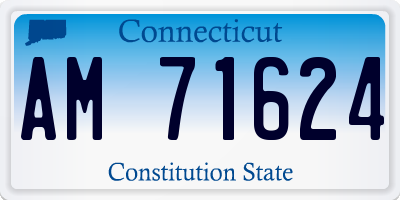CT license plate AM71624