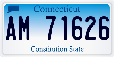 CT license plate AM71626