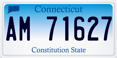 CT license plate AM71627