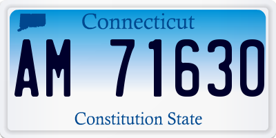 CT license plate AM71630