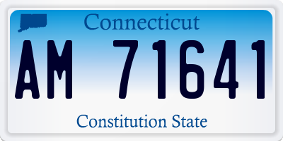 CT license plate AM71641