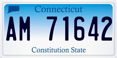 CT license plate AM71642