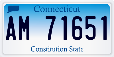 CT license plate AM71651