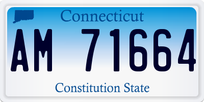 CT license plate AM71664