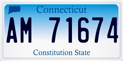 CT license plate AM71674