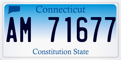 CT license plate AM71677