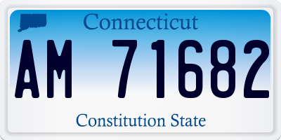 CT license plate AM71682