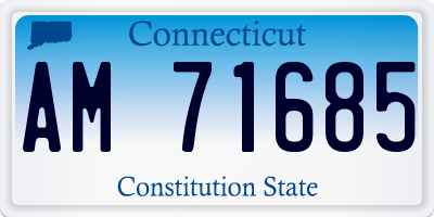 CT license plate AM71685