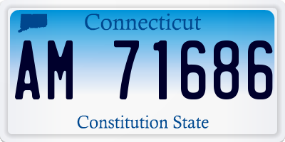 CT license plate AM71686