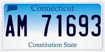 CT license plate AM71693