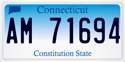 CT license plate AM71694