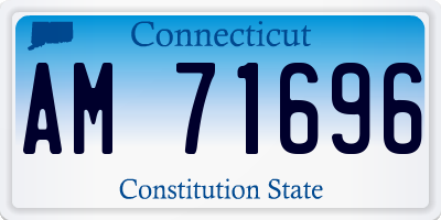 CT license plate AM71696