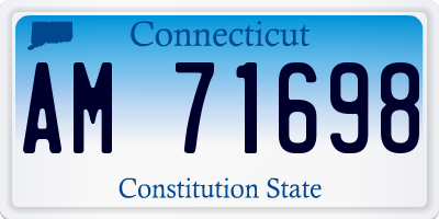 CT license plate AM71698