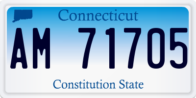 CT license plate AM71705