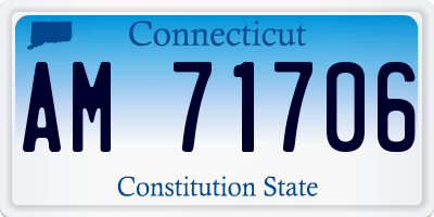 CT license plate AM71706
