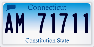 CT license plate AM71711