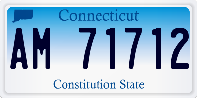CT license plate AM71712