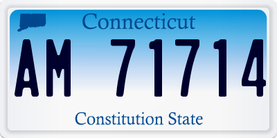 CT license plate AM71714