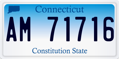 CT license plate AM71716