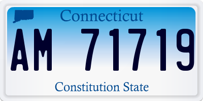 CT license plate AM71719
