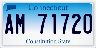 CT license plate AM71720