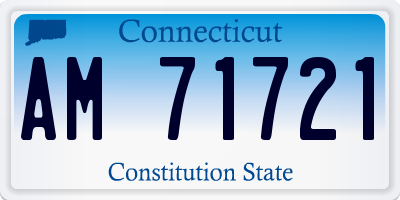CT license plate AM71721