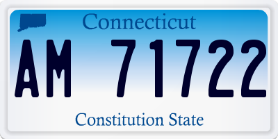 CT license plate AM71722