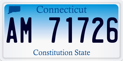 CT license plate AM71726