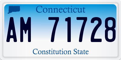 CT license plate AM71728