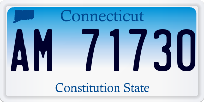 CT license plate AM71730