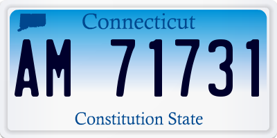 CT license plate AM71731