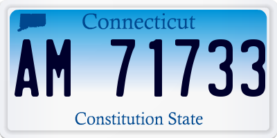 CT license plate AM71733