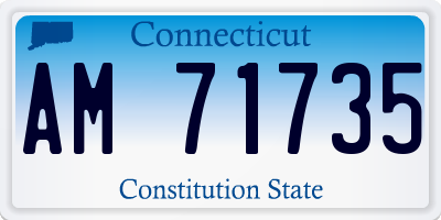 CT license plate AM71735