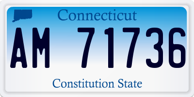 CT license plate AM71736
