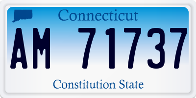 CT license plate AM71737