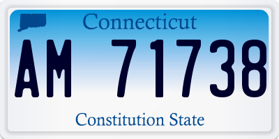 CT license plate AM71738