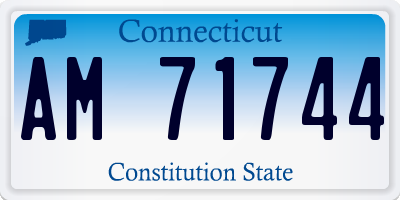 CT license plate AM71744