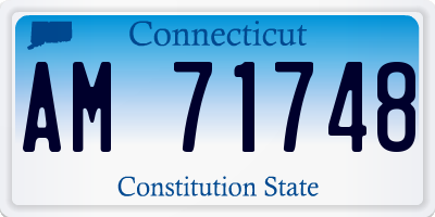 CT license plate AM71748