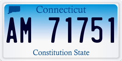 CT license plate AM71751