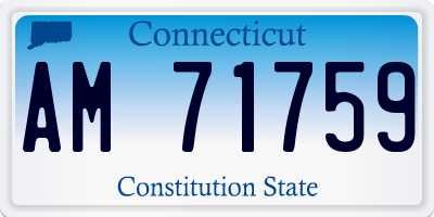 CT license plate AM71759