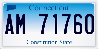 CT license plate AM71760