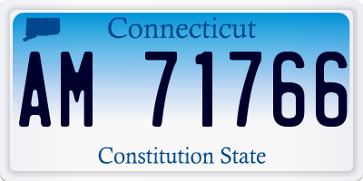 CT license plate AM71766