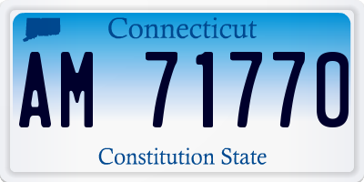 CT license plate AM71770