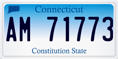 CT license plate AM71773