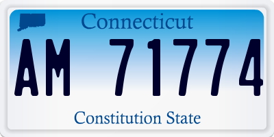CT license plate AM71774